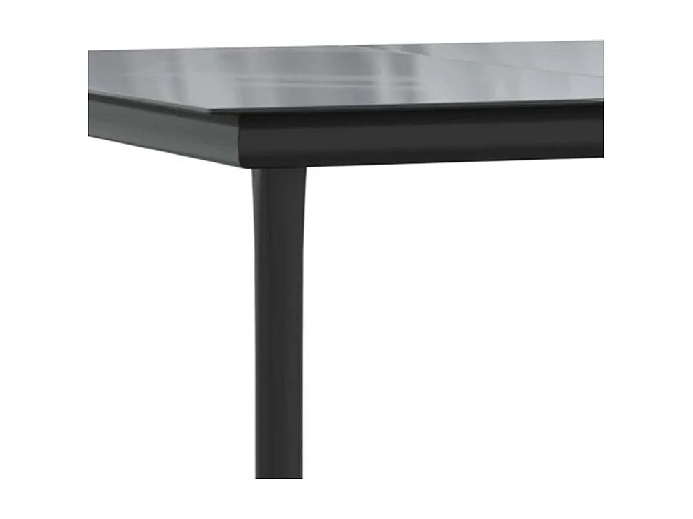 Ensemble à manger jardin coussins 7 pcs gris poly rotin verre