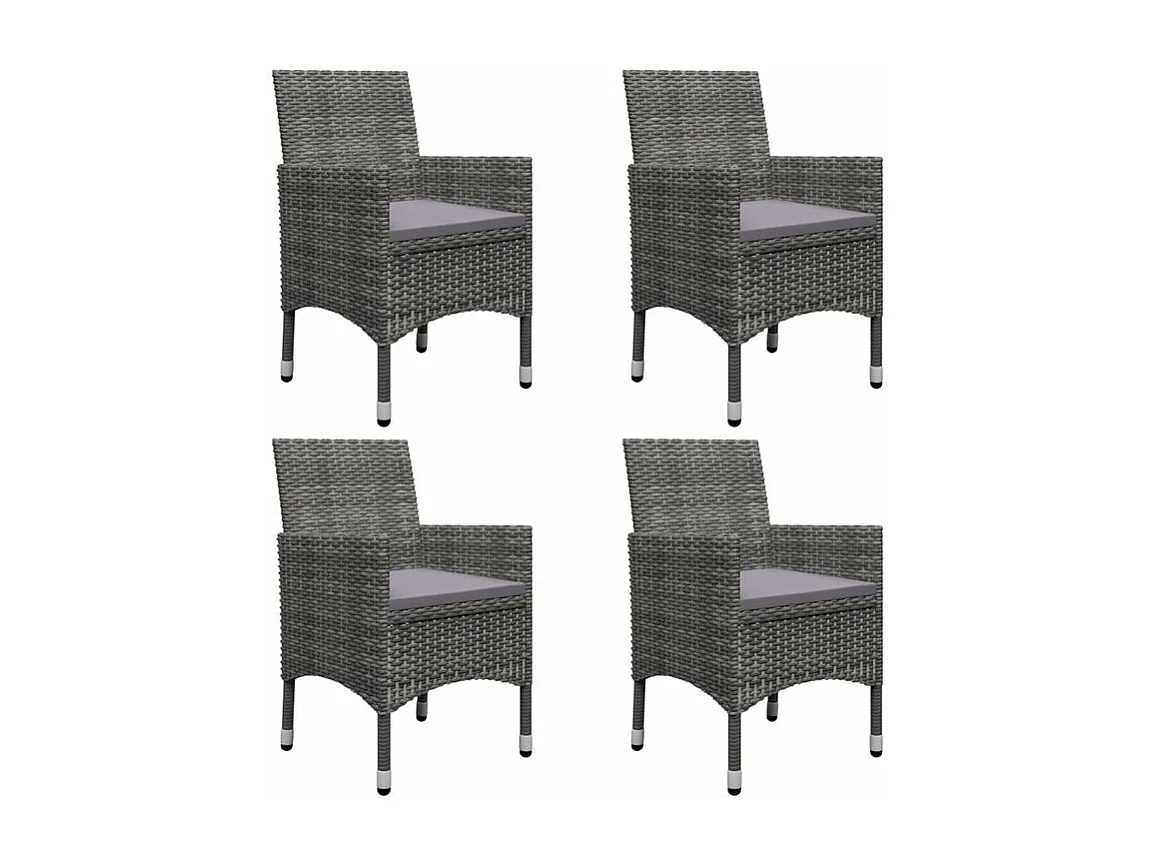 Ensemble de salle à manger de jardin 7 pcs Gris