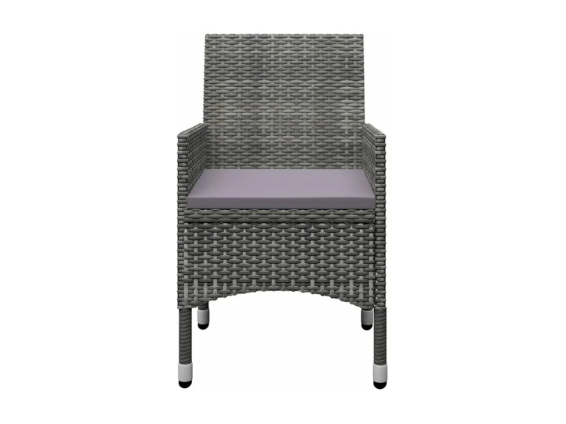 Ensemble de salle à manger de jardin 7 pcs Gris