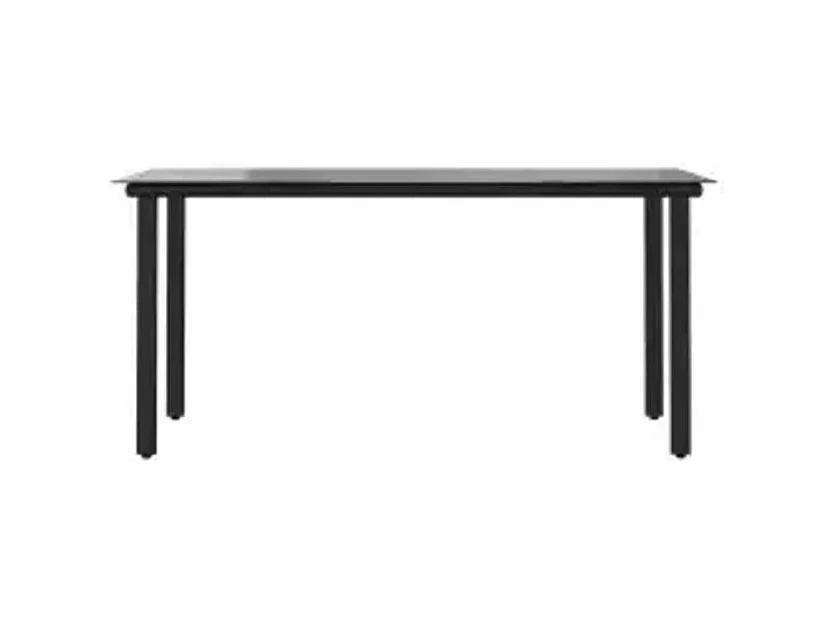 Ensemble à manger jardin coussins 7pcs marron poly rotin verre