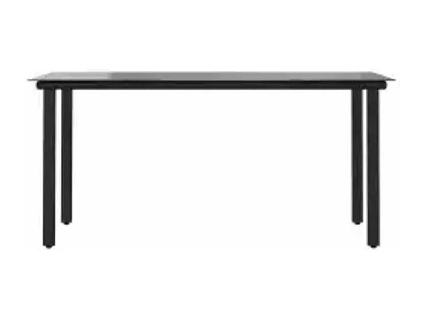 Ensemble à manger jardin coussins 7pcs marron poly rotin verre