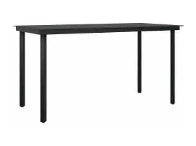 Ensemble à manger jardin coussins 5 pcs gris poly rotin verre