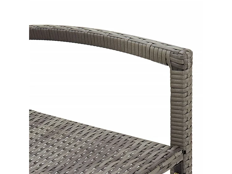 Ensemble de bar de jardin 3 pcs gris bois massif acacia rotin