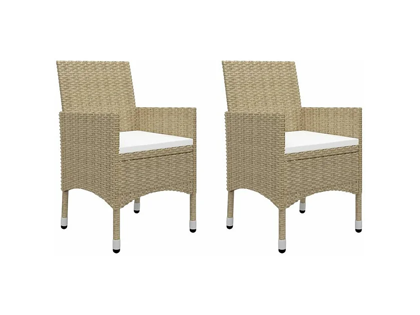 Ensemble de salle à manger de jardin 5 pcs Beige