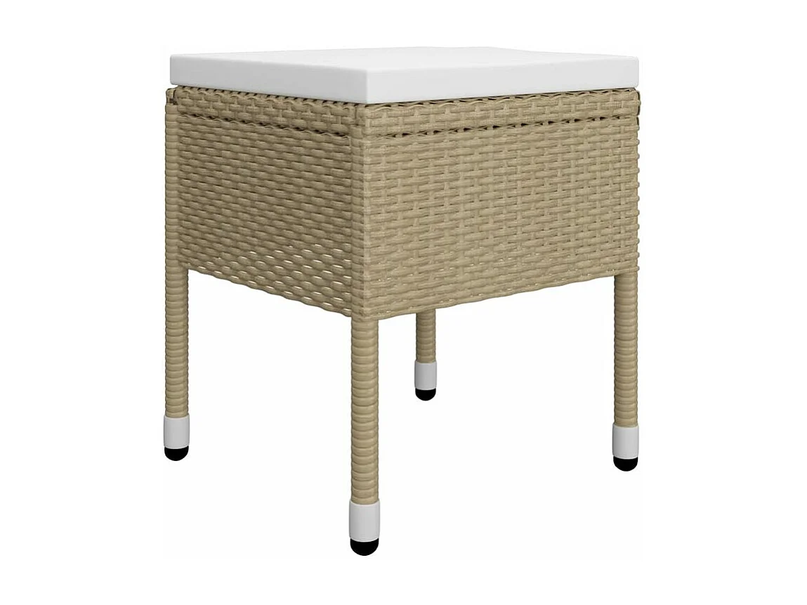 Ensemble de salle à manger de jardin 5 pcs Beige