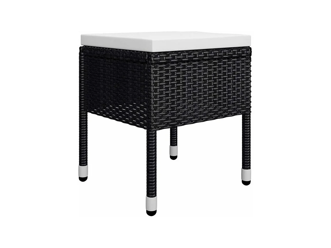 Ensemble de salle à manger de jardin 7 pcs Noir