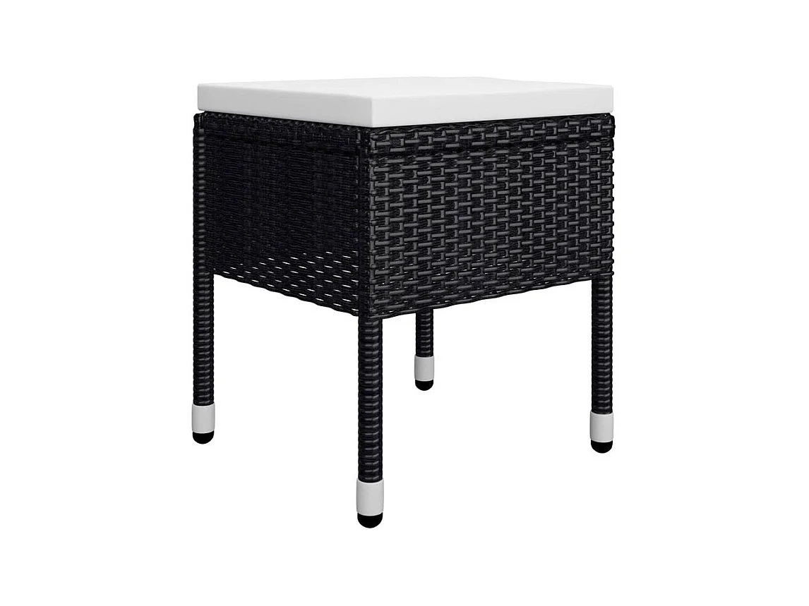 Ensemble de salle à manger de jardin 7 pcs Noir