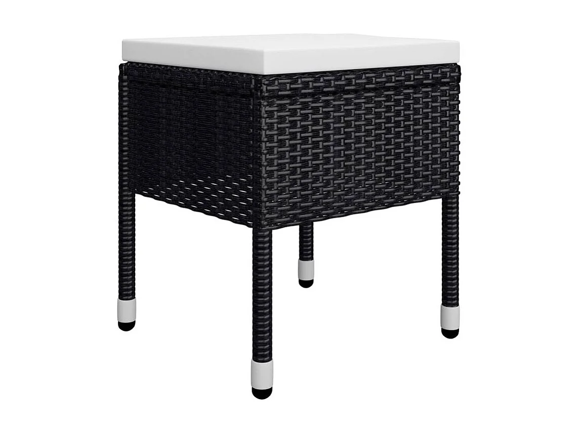 Ensemble de salle à manger de jardin 7 pcs Noir