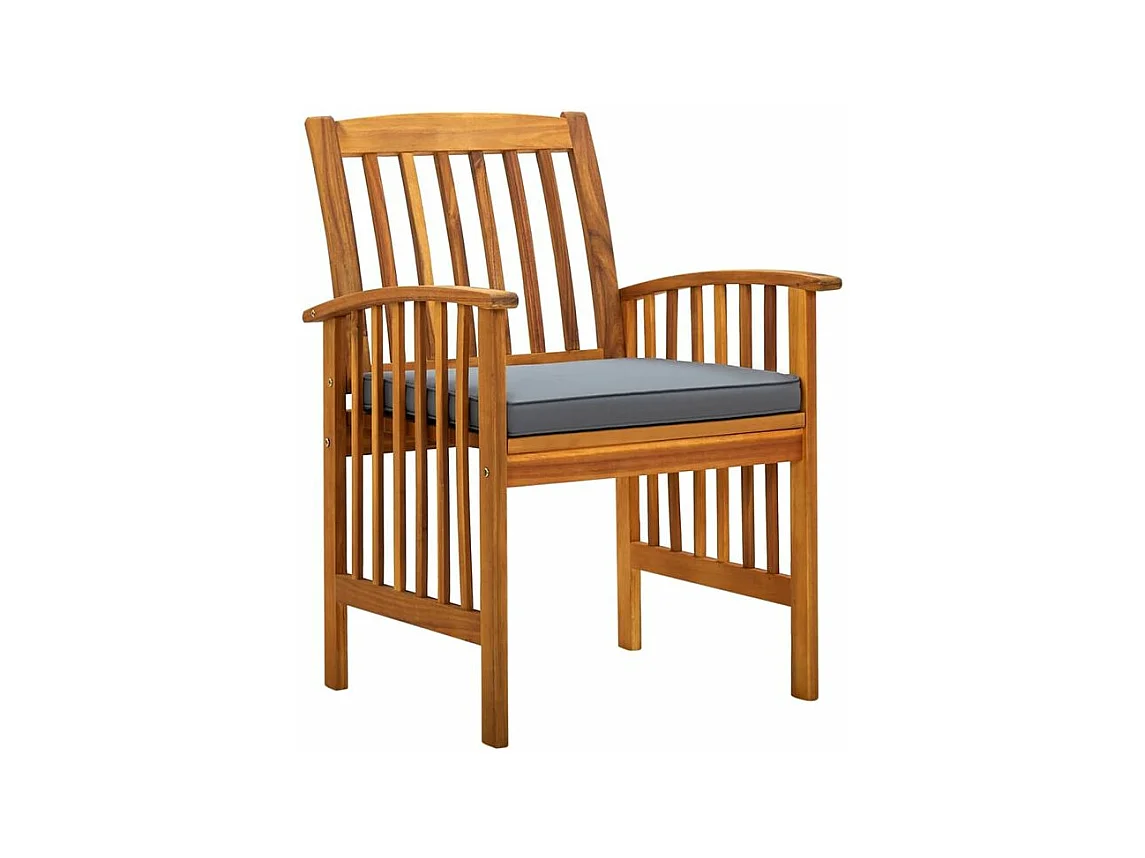 Mobilier à dîner d'extérieur 7 pcs et coussins Acacia solide