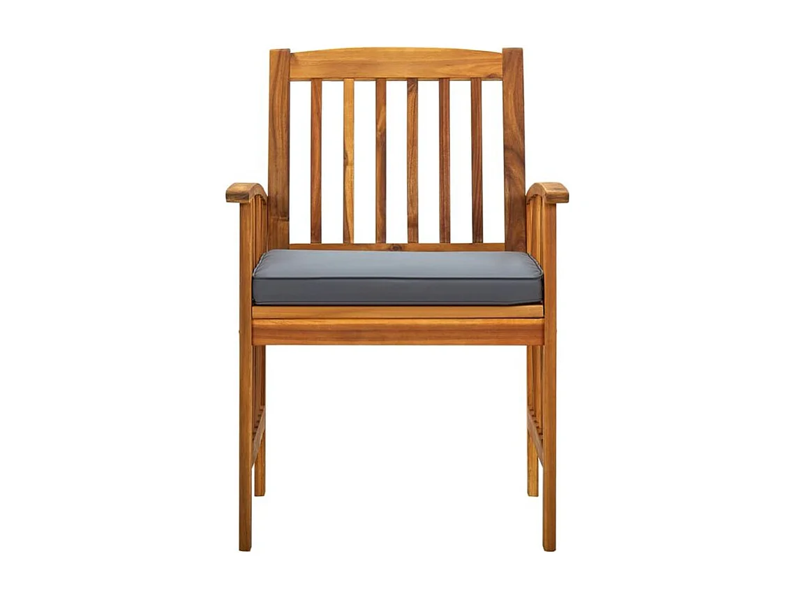 Mobilier à dîner d'extérieur 7 pcs et coussins Acacia solide