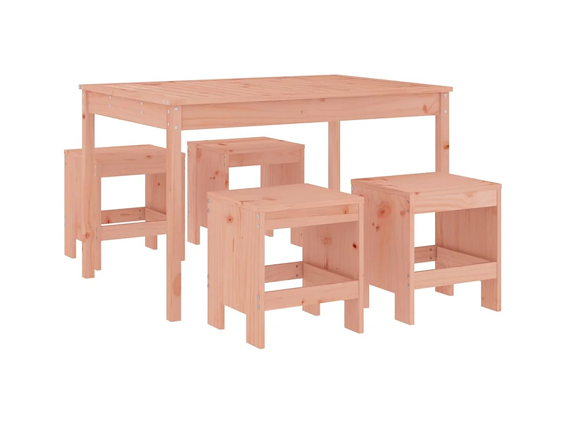 Ensemble à manger de jardin 5pcs bois massif Douglas