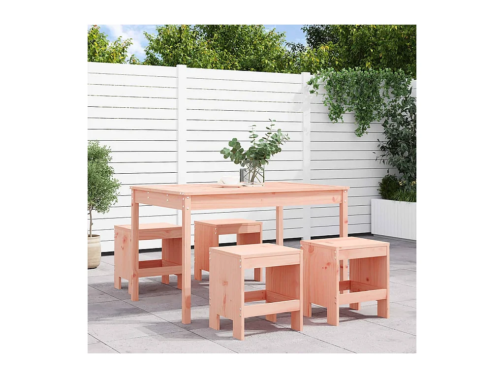 Ensemble à manger de jardin 5pcs bois massif Douglas
