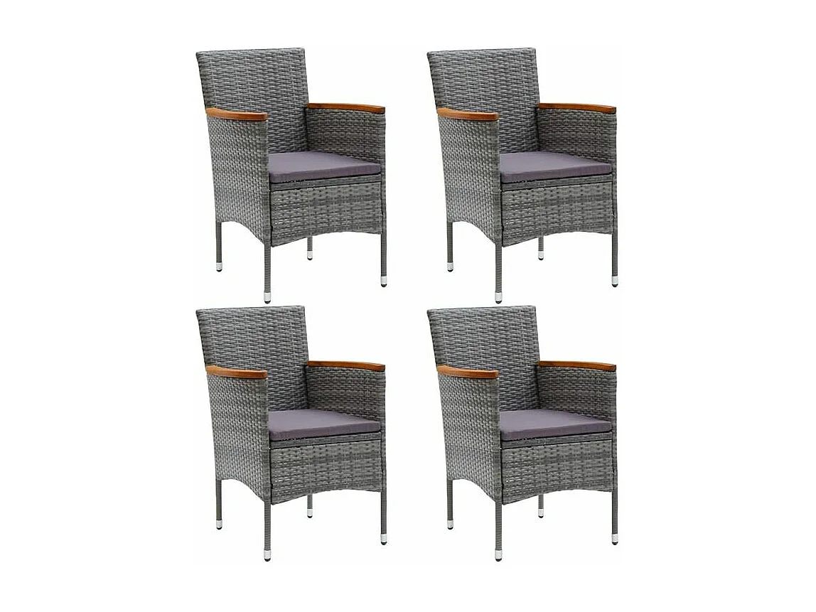 Ensemble à manger de jardin 7 pcs Gris