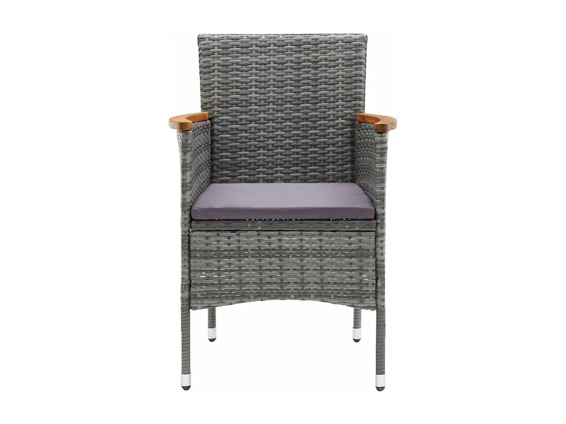 Ensemble à manger de jardin 7 pcs Gris