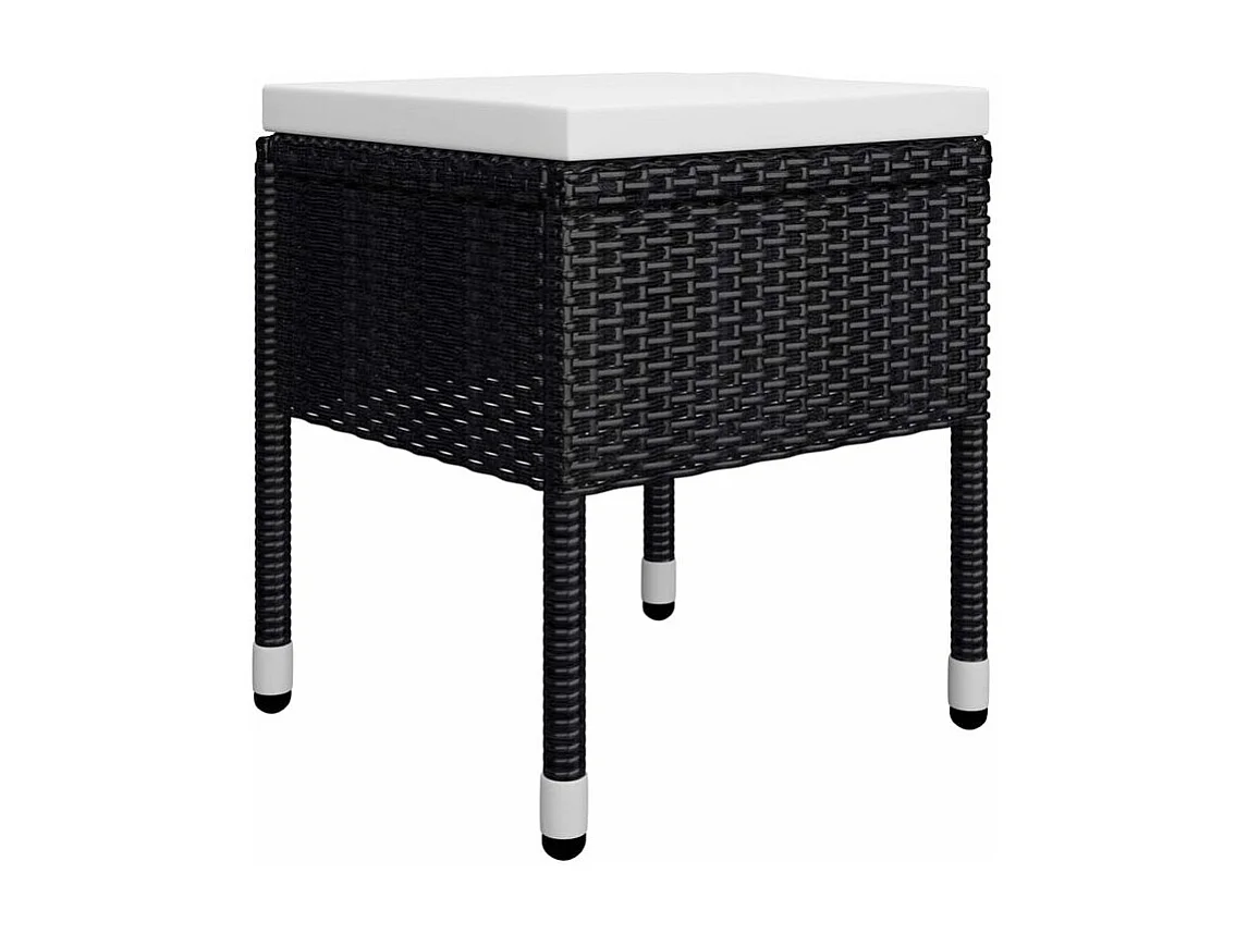 Ensemble de salle à manger de jardin 7 pcs Noir