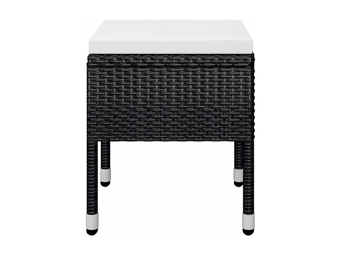 Ensemble de salle à manger de jardin 7 pcs Noir