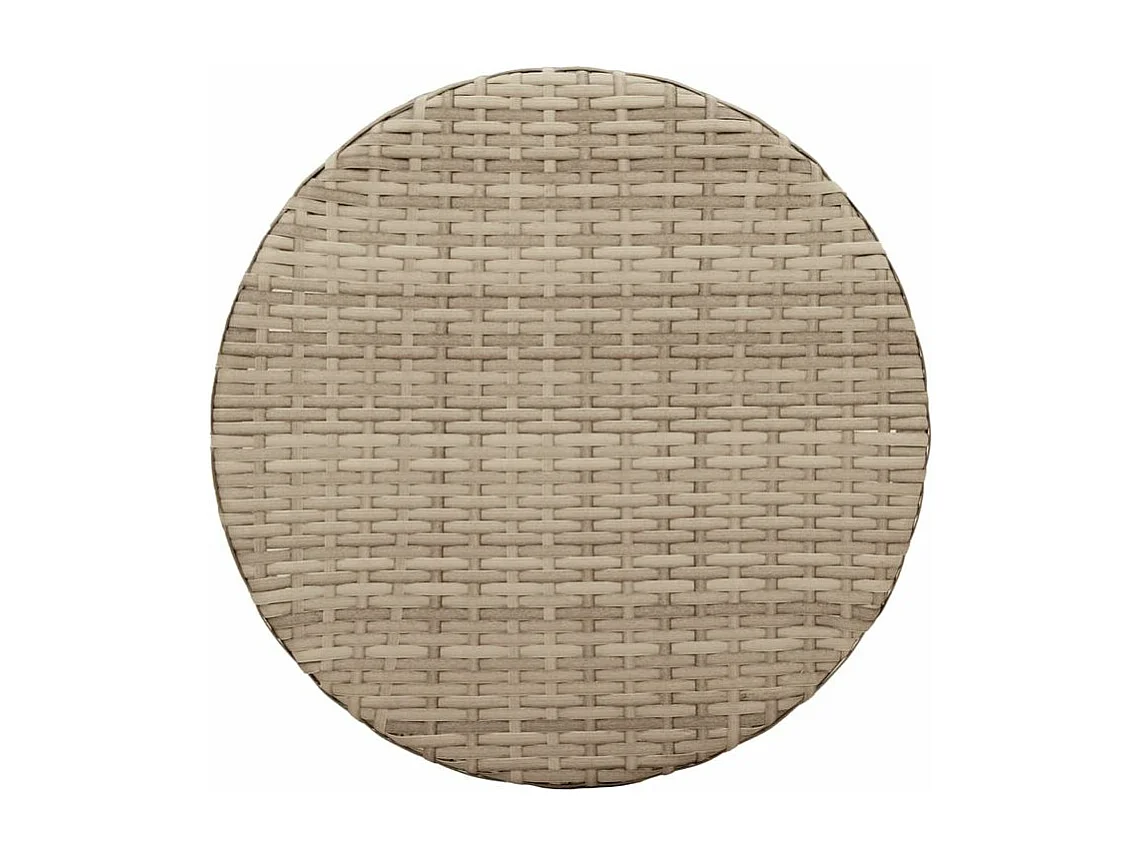 Ensemble de bistro 3 pcs avec coussins beige résine tressée