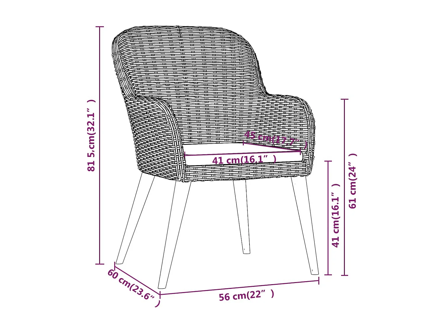 Ensemble de salle à manger de jardin avec coussins 7 pcs Noir 8