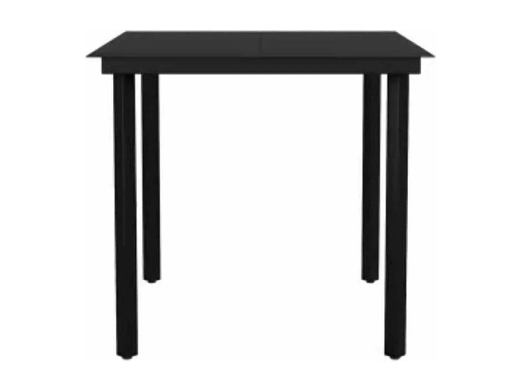 Ensemble à manger jardin coussins 5pcs marron poly rotin verre