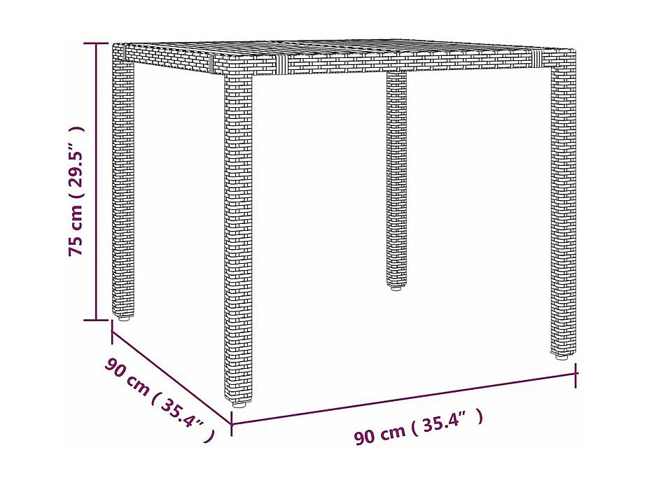 Ensemble de bistro 3 pcs et coussins noir résine tressée acacia