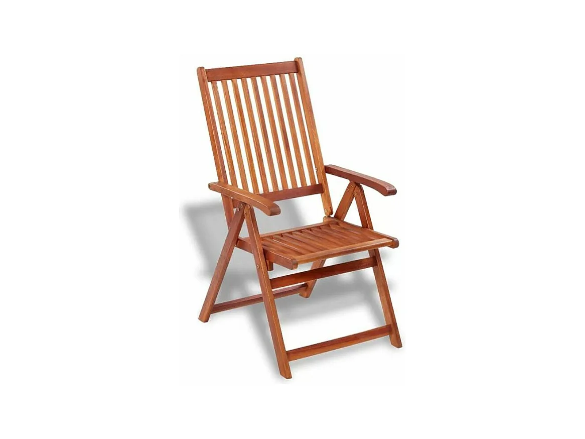 Table ovale et 6 chaises de jardin acacia clair Polina 3