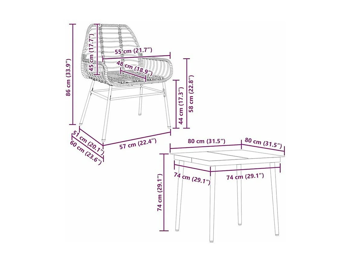 Ensemble à manger de jardin 5 pcs noir résine tressée verre