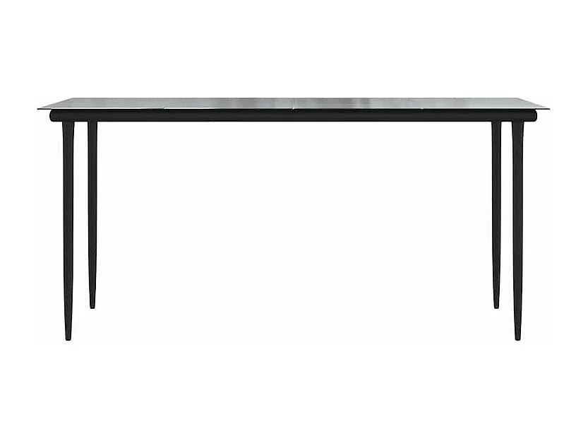 Ensemble à manger jardin coussins 5pcs marron poly rotin verre