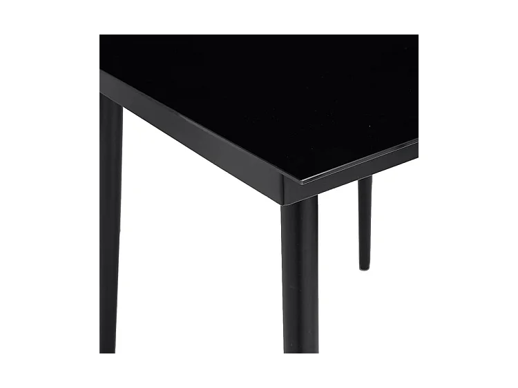 Ensemble à manger jardin coussins 5pcs marron poly rotin verre