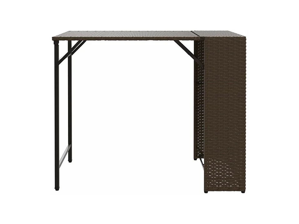 Ensemble à manger de jardin 5 pcs pliable marron résine tressée