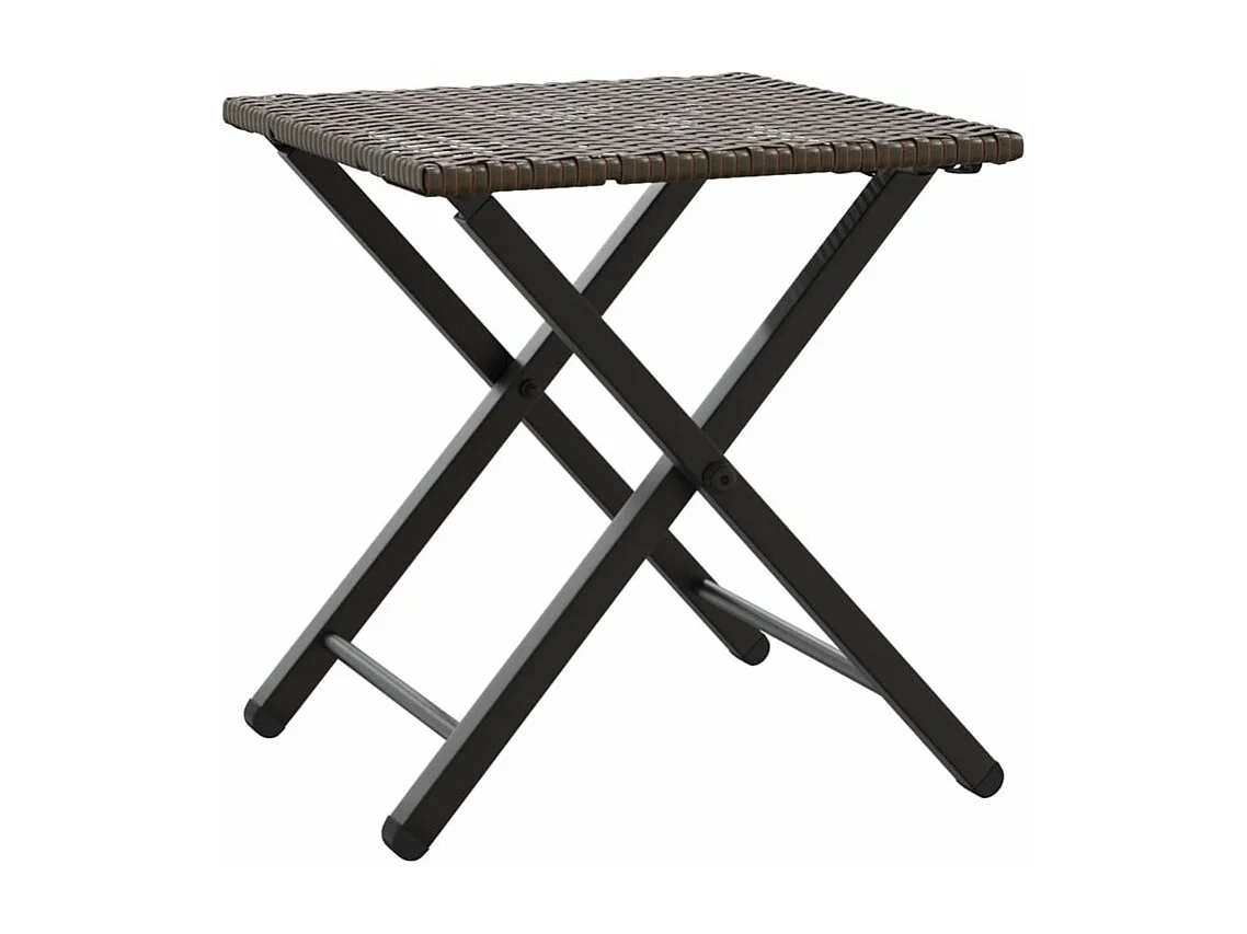 Ensemble à manger de jardin 5 pcs pliable marron résine tressée