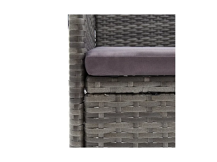 Ensemble de salle à manger de jardin 5 pcs Gris