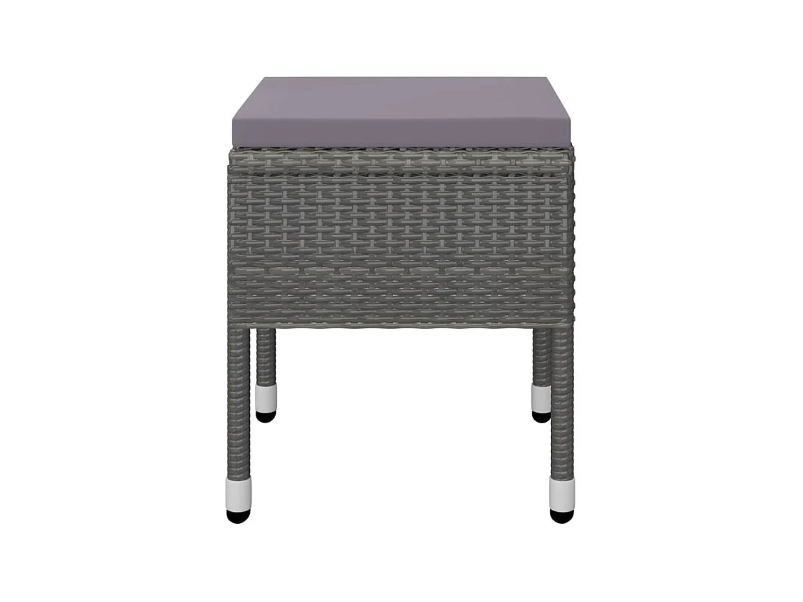 Ensemble de salle à manger de jardin 5 pcs Gris