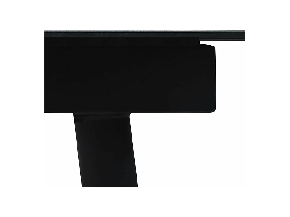 Mobilier à dîner d'extérieur 9 pcs Corde en coton et acier Noir