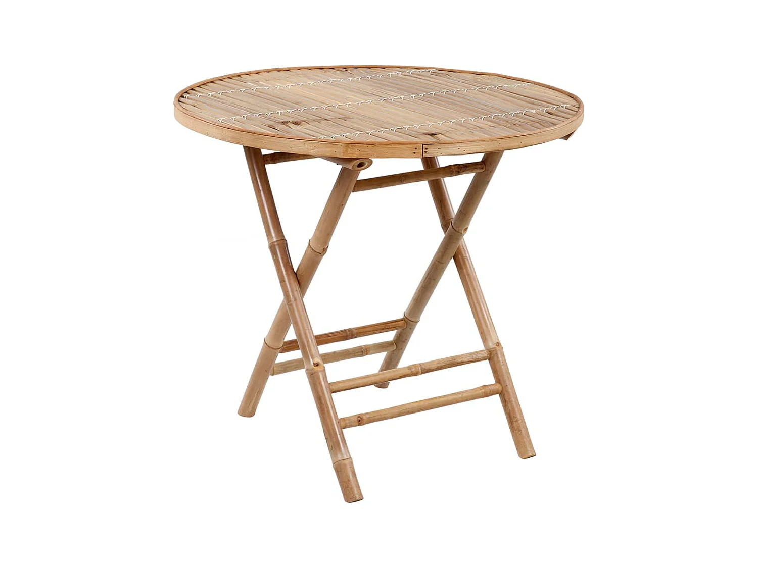 Mobilier à dîner d'extérieur pliable 5 pcs avec coussins Bambou 17