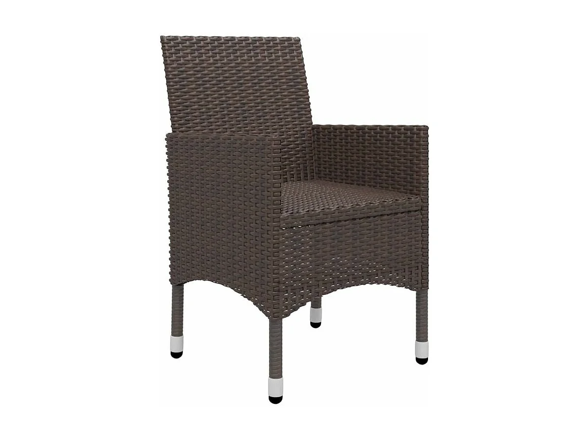 Ensemble de salle à manger de jardin 5 pcs Marron