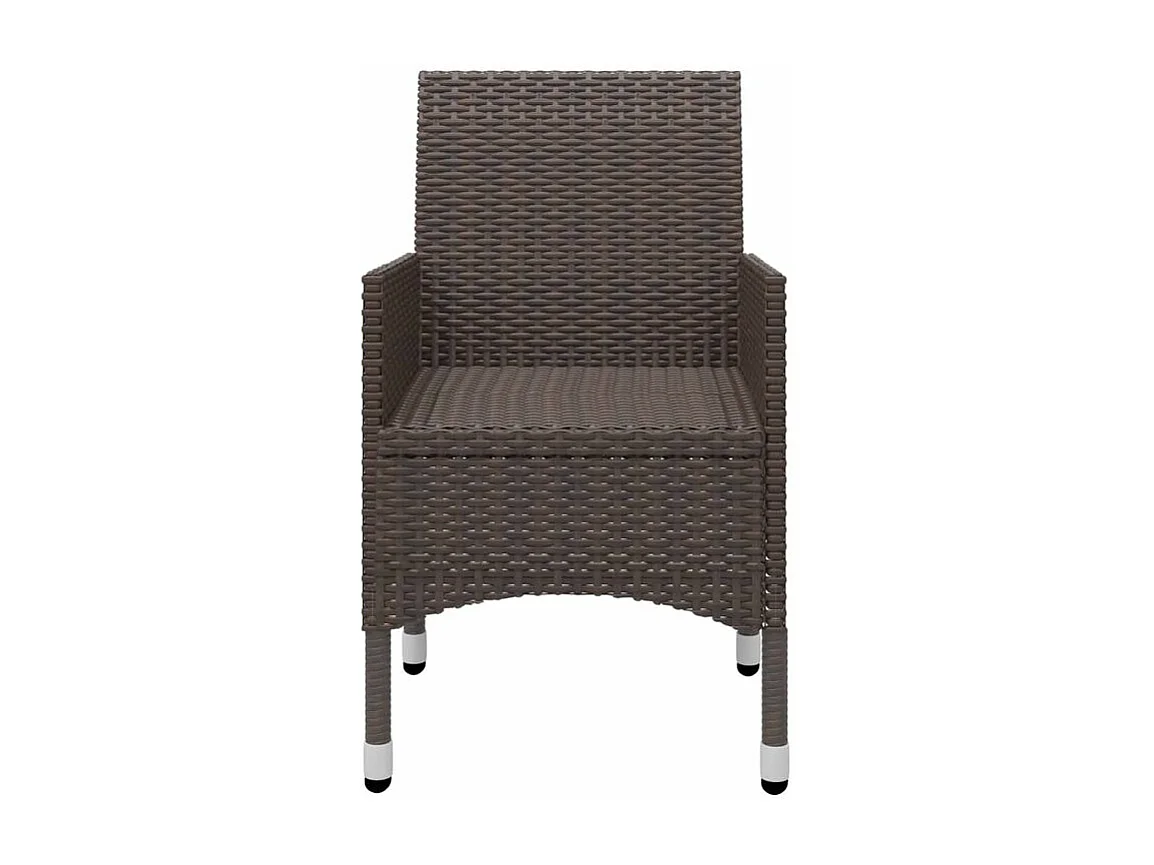 Ensemble de salle à manger de jardin 5 pcs Marron