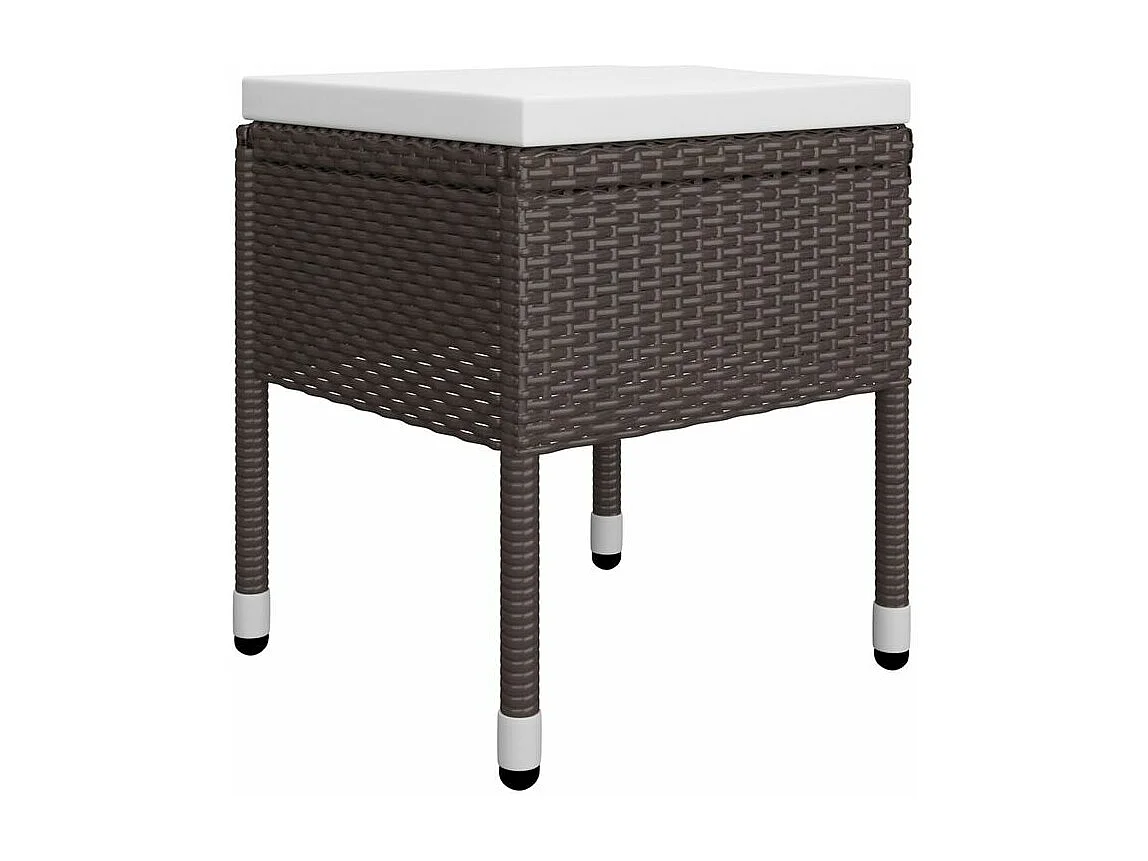 Ensemble de salle à manger de jardin 5 pcs Marron