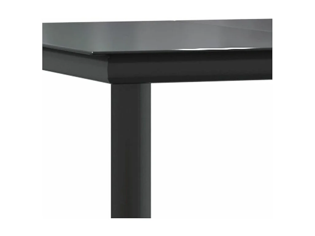 Ensemble à manger de jardin 5 pcs Noir Résine tressée