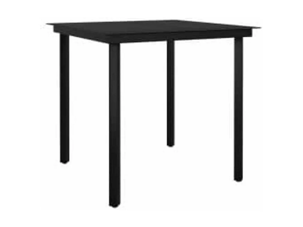 Ensemble à manger jardin coussins 3pcs marron poly rotin verre