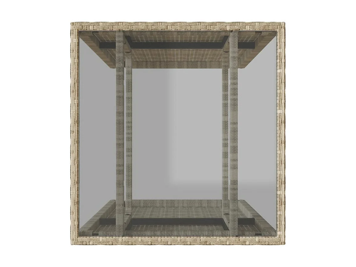 Ensemble de bistro 3 pcs et coussins gris clair résine tressée