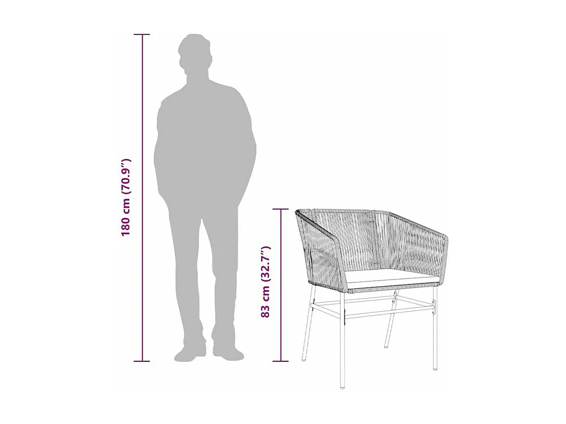 Ensemble à manger de jardin et coussins 3 pcs noir rotin verre