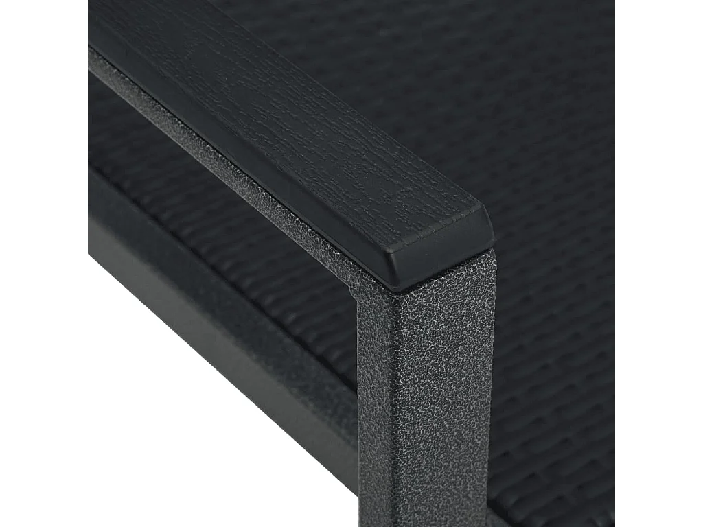 Ensemble de salle à manger de jardin 9 pcs Noir 20