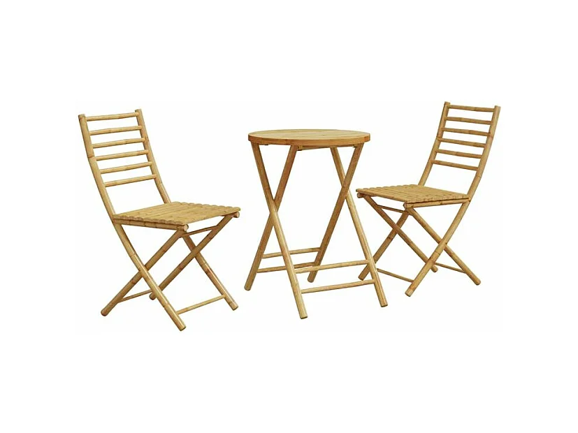 Ensemble de bistro 3 pcs bambou