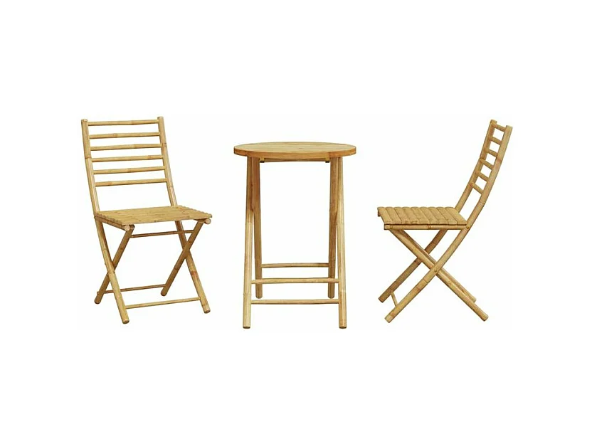Ensemble de bistro 3 pcs bambou