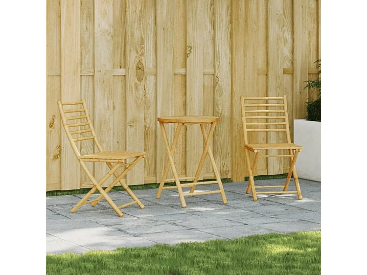 Ensemble de bistro 3 pcs bambou
