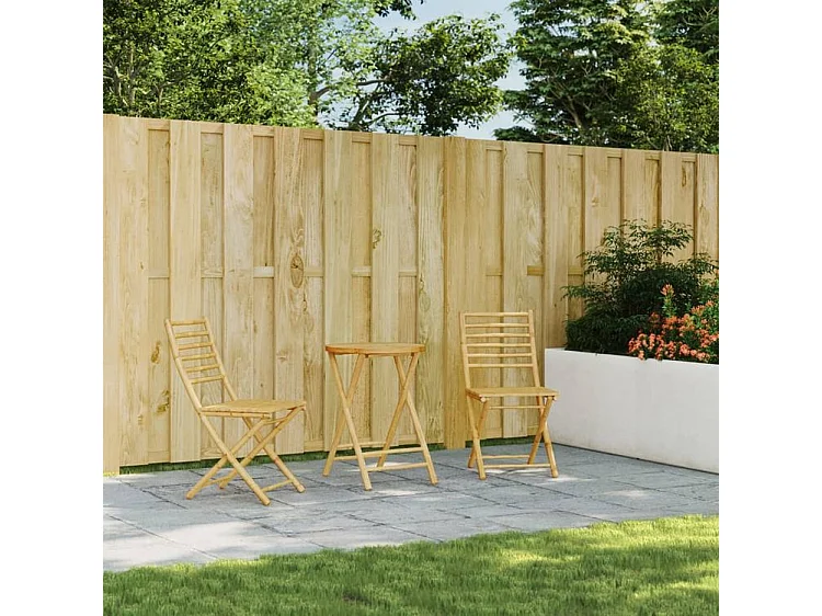 Ensemble de bistro 3 pcs bambou