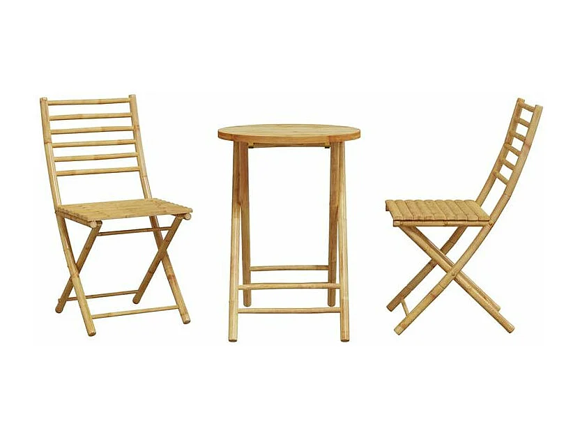 Ensemble de bistro 3 pcs bambou