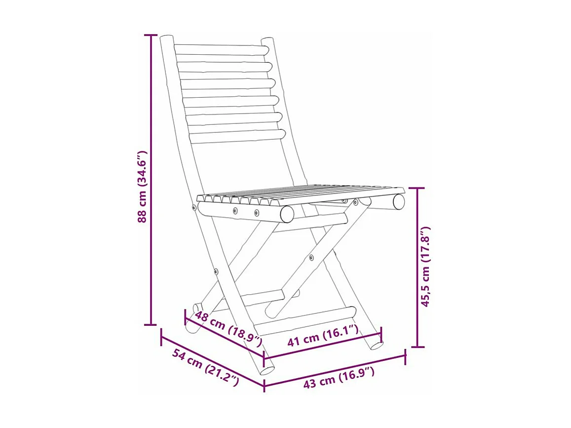 Ensemble de bistro 3 pcs bambou