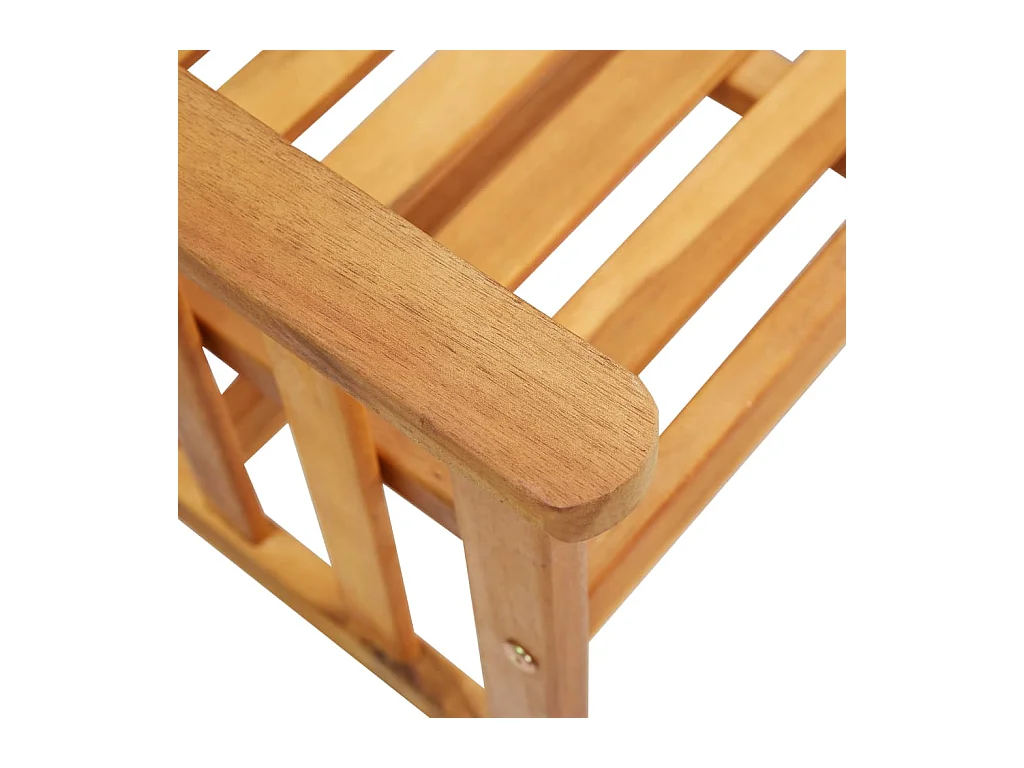 Chaises de jardin avec table à thé et coussins Acacia solide 18
