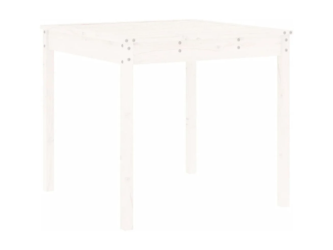 Ensemble à manger de jardin 5pcs blanc bois massif de pin